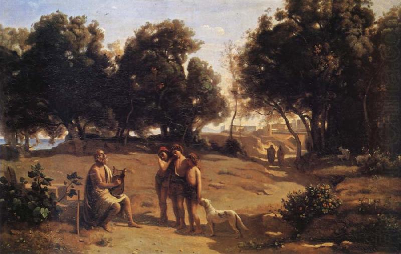 Corot Camille Homero and the shepherds china oil painting image